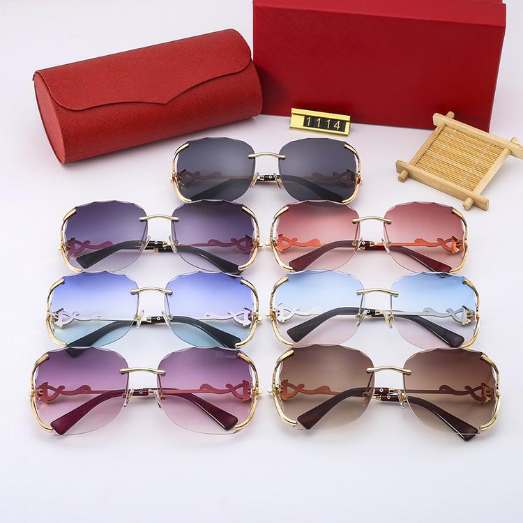 

2021 Fashion Designer Sunglasses Highest Quality Men & Women Polarized UV400 Lenses Leather Box Cloth Manual Accessories, White;black