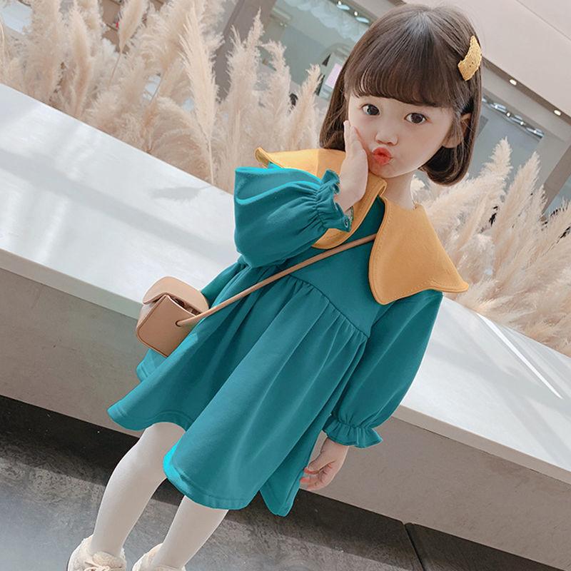 

Princess Buttons Kids Dress Spring Summer Baby Girls Warm Tops Bottoming Children Clothes Special Occasion Long Sleeve High Qual, Leggings
