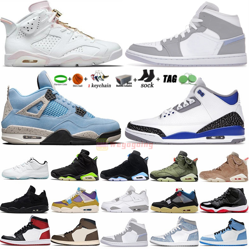 

Jumpman 6 Gold Hoops Basketball Shoes 6s 1 1s Wolf Grey Electro Orange University Blue 4 4s Black Cat Racer White Oreo 11 11s Mens Trainers Womens Sports Sneakers, 26