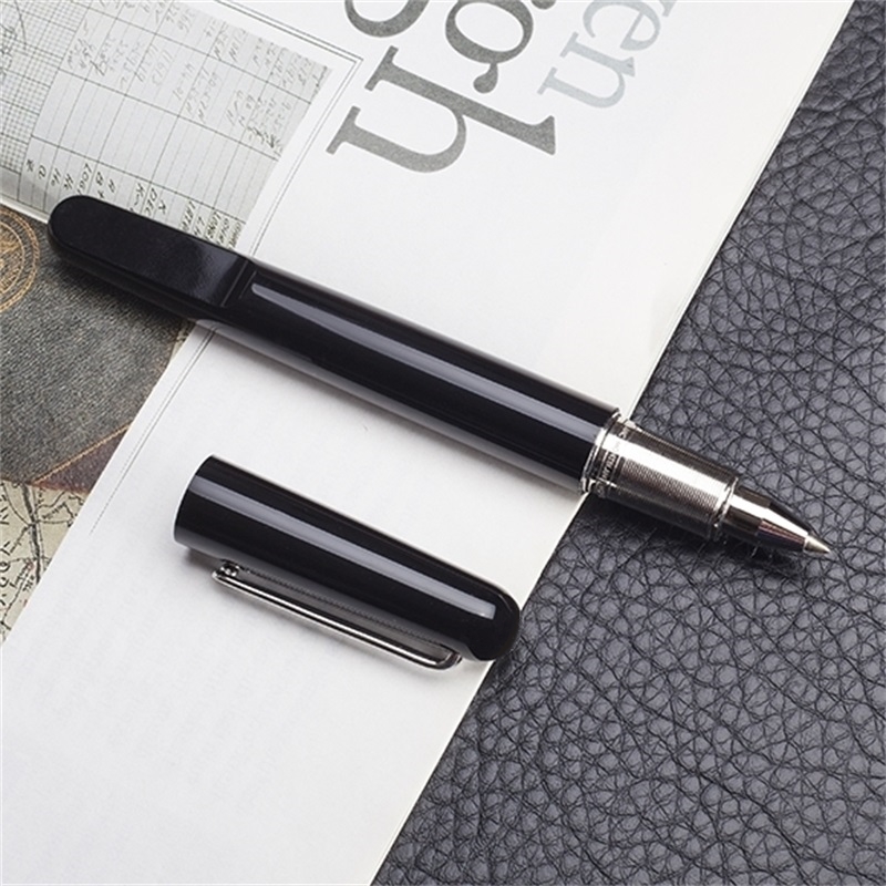 

Promotion - Luxury Writing Pen High quality M series Black Resin Magnetic Shut Cap Roller ball pens stationery office school supplies As Birthday Gift, As picture shows