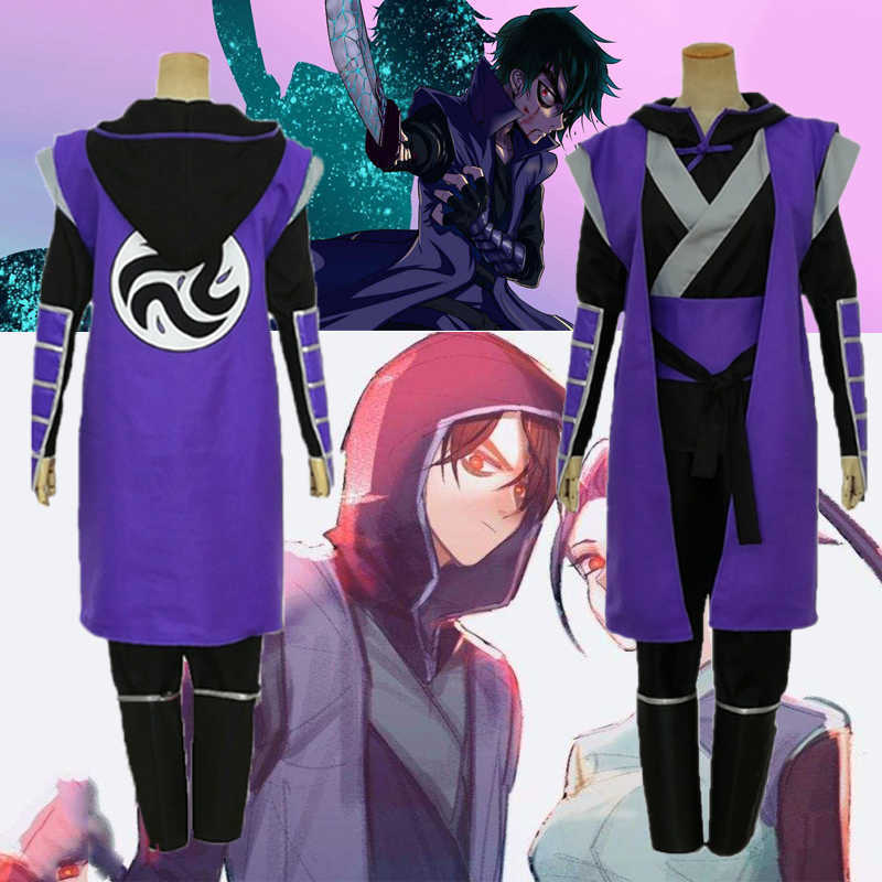 

Adult kids size Anime Scissor Seven Cosplay costume Killer Seven Funny Uniforms Halloween Passionate costume Men and women H0828, Only wig
