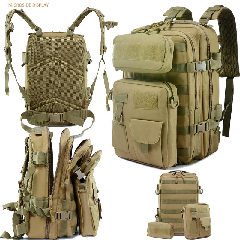 

Outdoor Bags Military Combination Backpack Mountaineering Detachable Camping Large, Black