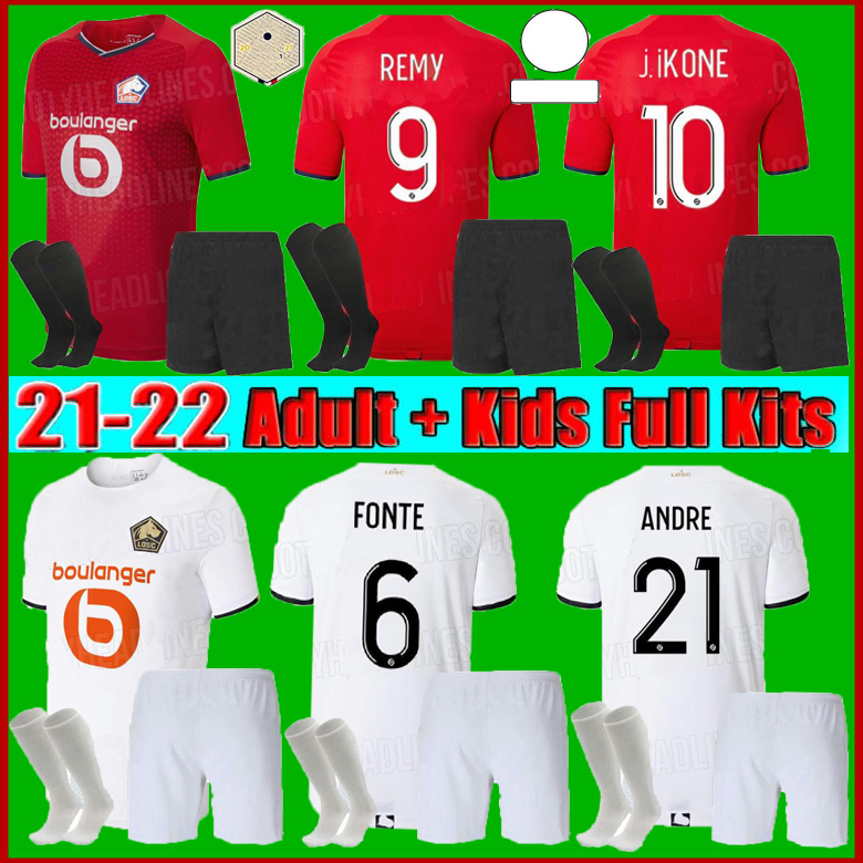 

Adult+ Kids Kit 21 22 LOSC Lille soccer jerseys DAVID FONTE BURAK BAMBA YAZICI football shirts 2021 2022 JIKONE R.SANCHES T.WEAH L.ARAUJO maillots fans, Red