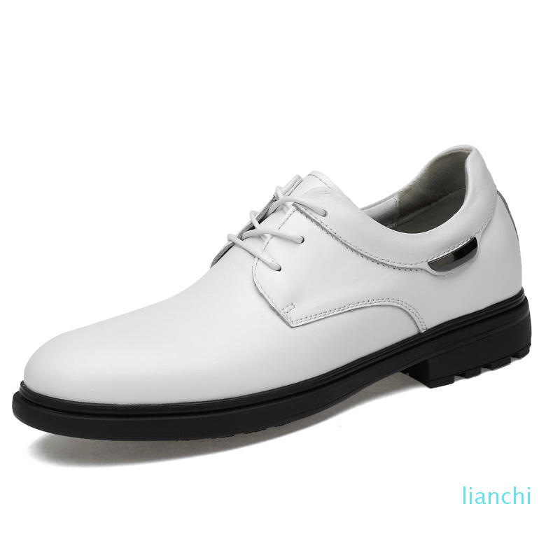 

Plus Size Luxury Men Leather Shoes Male Dress Shoes Business Black Flats Lace-up Increase Formal Footwear Sapato Masculino