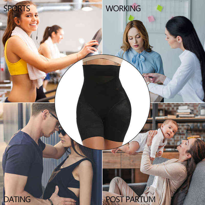 

Women Body Shaper Firm Tummy Control Shorts Under Skirts High Shaping Panties Slimming Underwear Waist Cincher Shapewear, Nude