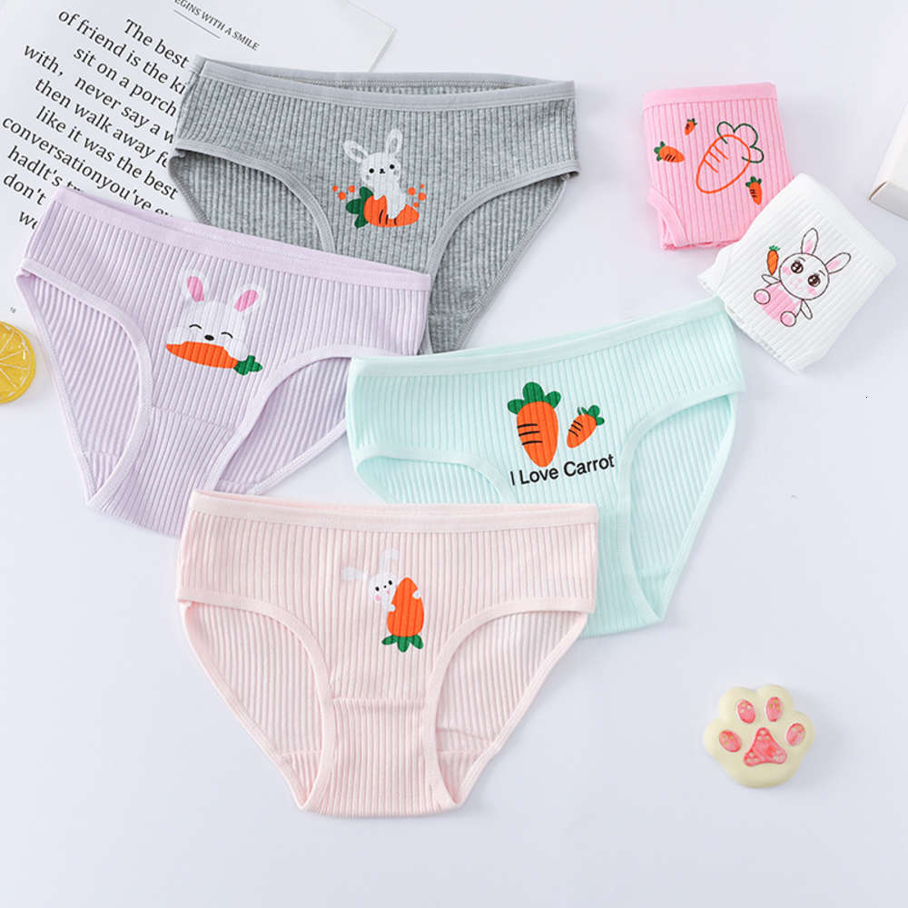 

Girls' underwear thread cotton soft breathable cartoon printing children's girls' triangle, Camo