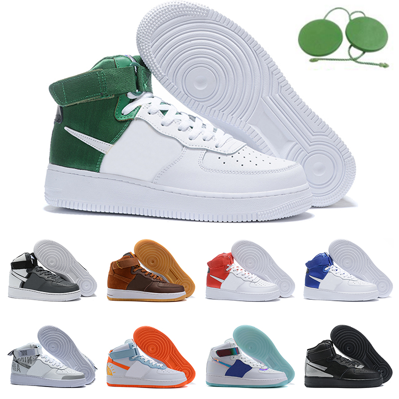 

air force 1 high airfoce af1 men women running shoes Brown Black White Shattered Backboard Red Green Yellow platform mens trainers sports sneakers outdoor, #4