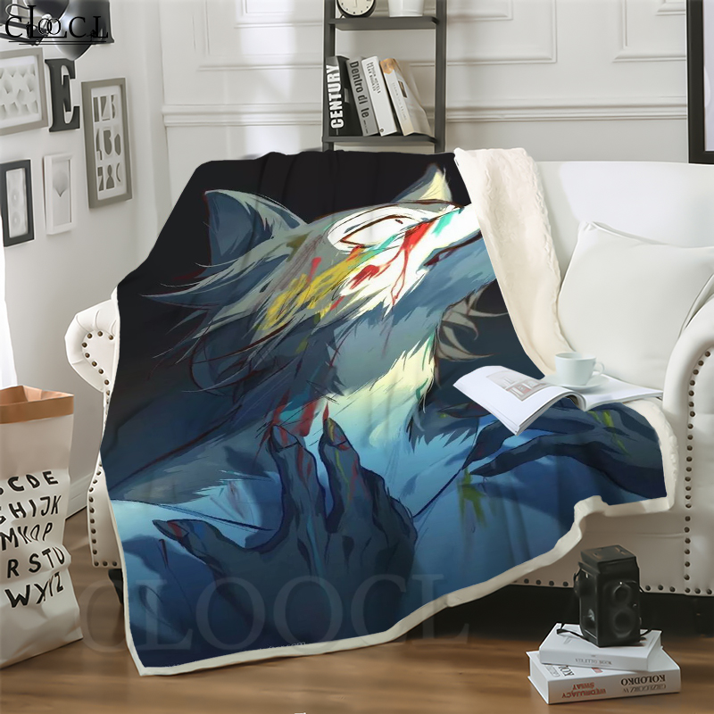 

CLOOCL New Anime BEASTARS 3D Print Harajuku Air Conditioning Blanket Sofa Teens Bedding Throw Blankets Plush Quilt