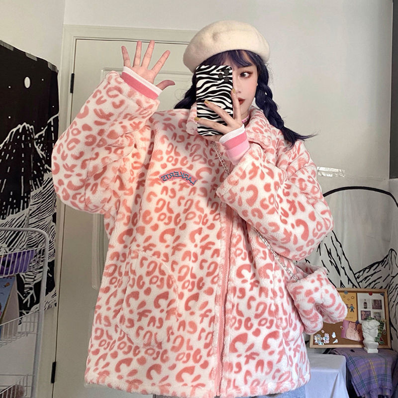 

men's hoodies & sweatshirts casaco de inverno feminino, blusa couro falso com estampa vaca e tintura, solta para mulheres, casaco pelÃºc, Black