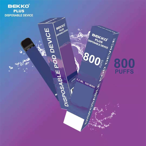 

12 colors original electronic cigarettes Bekko Plus disposable vape pods 0% Level 800 puffs 550mah pure colbat battery