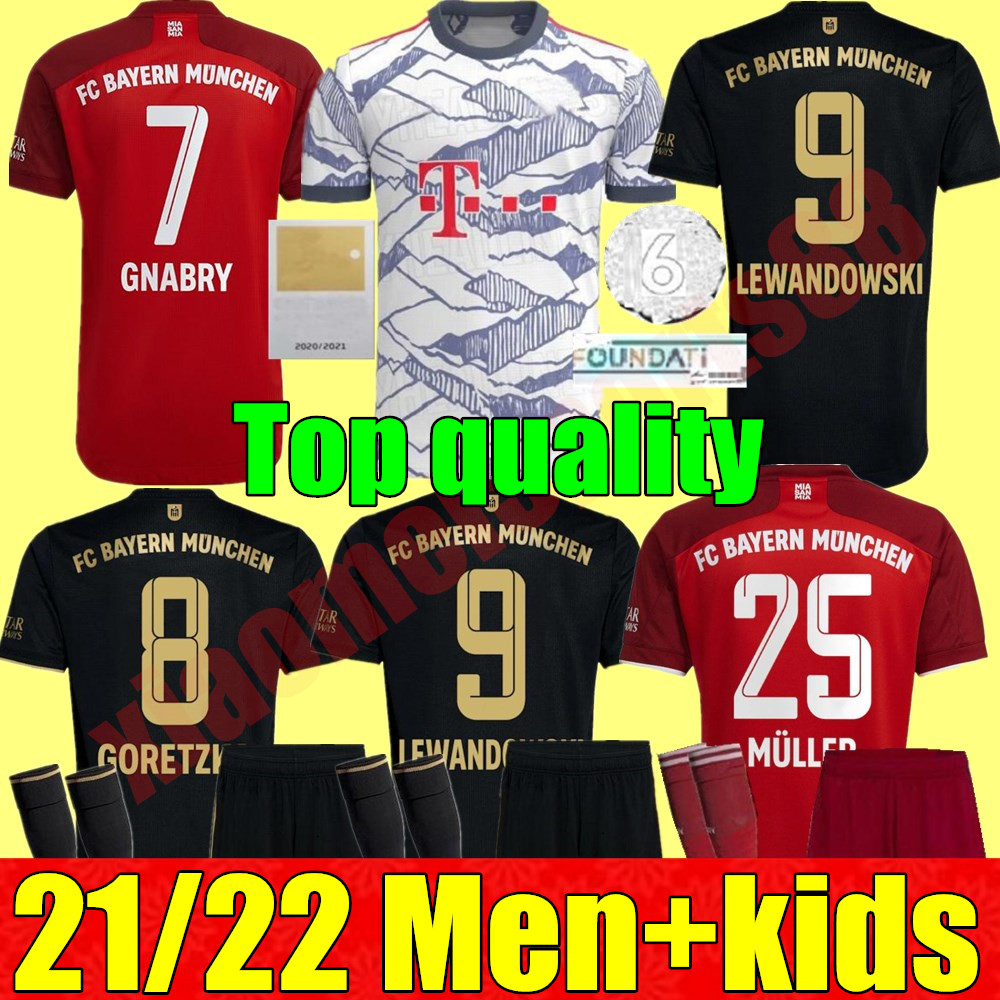 

2021 2022 Bayern Munich RIBERY HUMMELS Soccer jerseys adult Men kids kit 21 22 VIDAL LEWANDOWSKI MULLER SANE home away 3rd child Football uniform, Adult home+champion patch