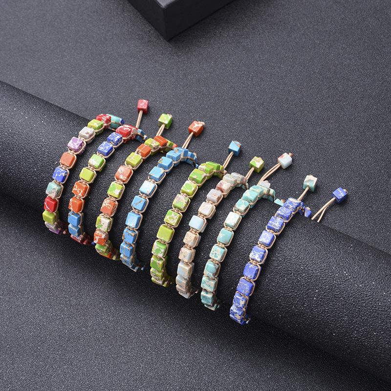 

Charm Bracelets Ethnic Bohemian Natura Stone Yoga Handmade Adjustable Briaded For Women 2021 Fashion Modern Men Bracelet
