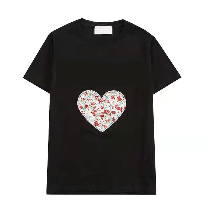 

2021 New Women T Shirt Solid Color Letter Printing Fashion Pattern Hot Sale Clothes Tees Loose Summer Short Sleeve, White