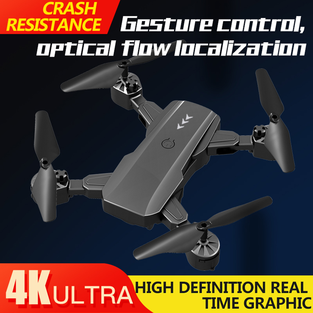

WIFI FPV Drone With 4K 1080P 720P Camera HD Rc Folding Drone Dron RC Quadcopter Altitude hold mode RC Helicopter Aircraft Toys, Black