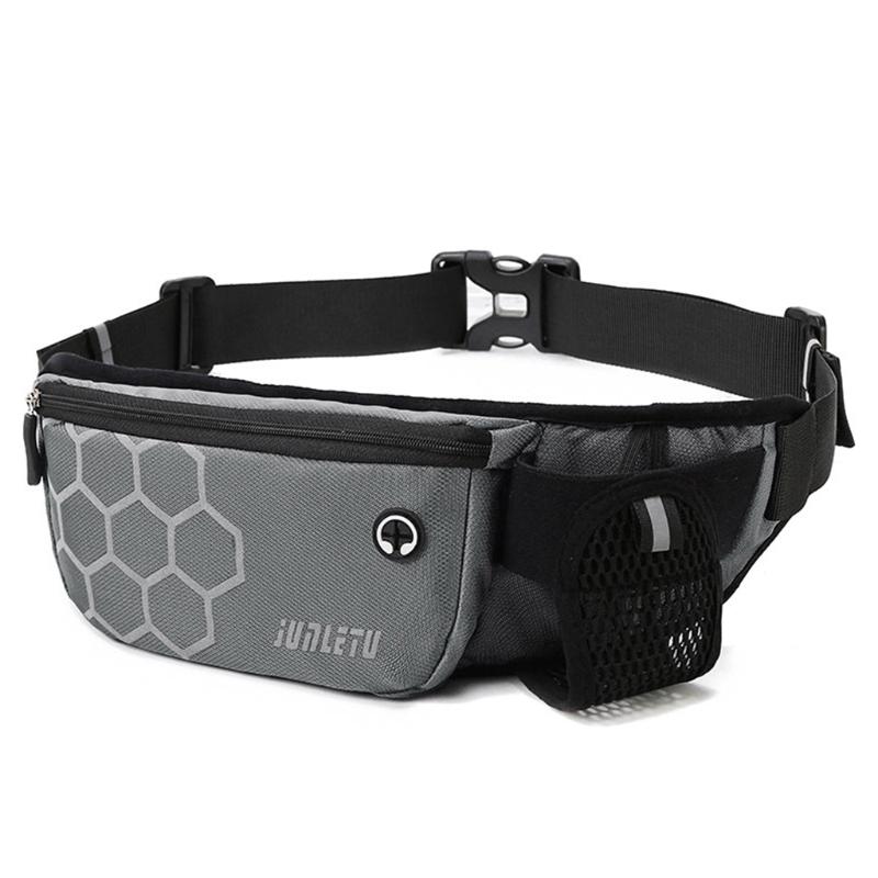 

Women Men Waist Running Belt Pack Pouch Gym Fitness Water Bottle Cell Phone Bag 448D, Bk