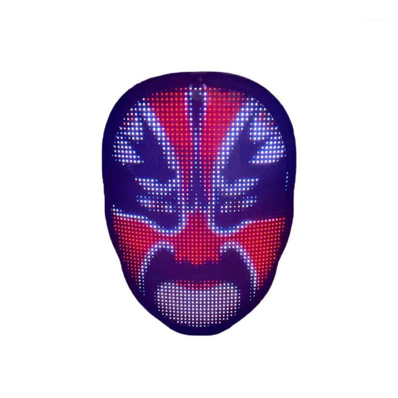 

Party Decoration LED Face Masque Light Up Luminous In The Dark Halloween Changing Facewear For Cosplay Masques Gift Drop 2021