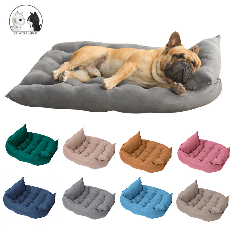 

Mutifunctiona Pet Bed for Dogs Cat House er Soft Pet Kenne Cushion Seeping Bag Puppy new Dog Bed Mat ounger Pet pies, Navy blue