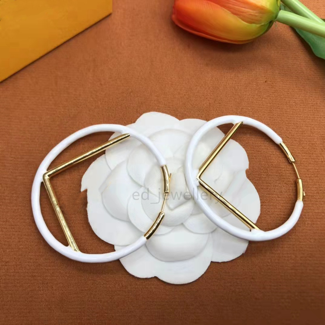 

Women Hoops Earrings Designer Fashion Big Letters Hoop Earrings Brands Jewelry Luxurys Stud F Earring With Box High Quality
