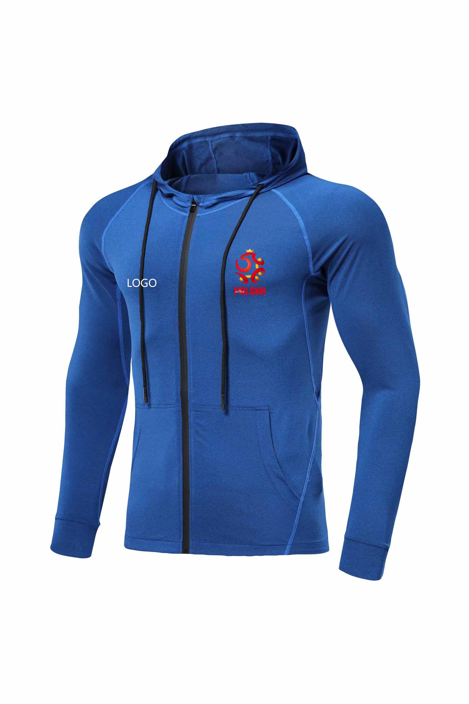 

Poland national football team Running Soccer Jacket Design Adult Casual Tracksuit Messi Jersey Full Zip Pelé Clothes, Black;red