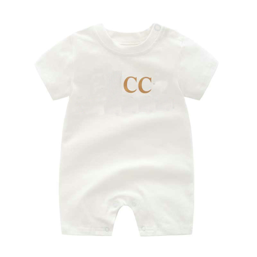 

High Quality Fashion New Newborn Infant Baby Boys and Girls Letter Romper Designer New Baby Clothes 100% Cotton Brand Kids Rompers, Blue