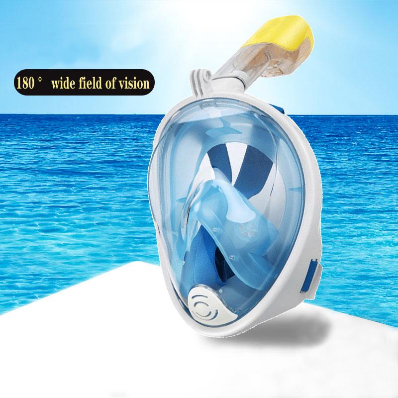 

2021 New Underwater Scuba Anti Fog Full Face Diving Mask Snorkeling Set Respiratory masks Safe and waterproof Swimming Equipment