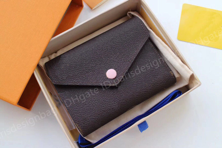 

Classic Women Wallet leather multicolor coin purse short wallet Polychromatic purse lady Card holder classic mini zipper pocket M41938, Red;black