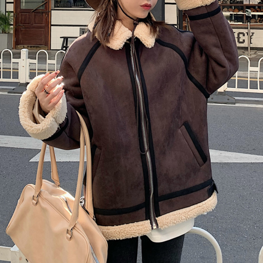 

2021 New Japanese and Version of Autumn Cotton Pad Thickened Winter Warm Tweed Coat Long Sleeve Locomotive Hmj0, Turquoise