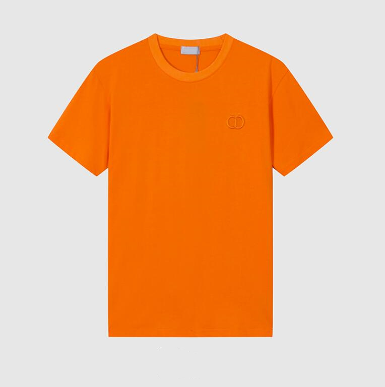 

2021ss high quality pure cotton men women T-Shirts brand Designers Casual fashion Men' T-Shirts Embroidery logo size  m l xl xxl, Orange