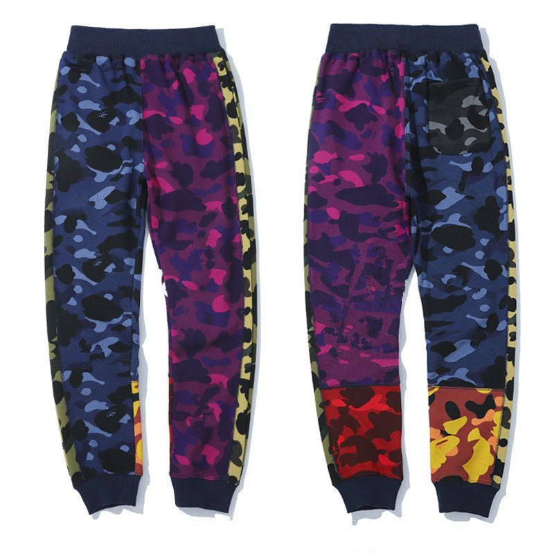 

Spring and summer casual men's sports thin loose slim Leggings young middle aged quarter length pants ice silk, Blue