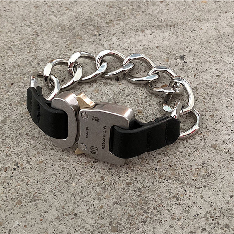 

2021 New Pulseira Streetwear Metal Boto Alyx Corrente Colar Masculino Feminino Hip-hop Ao Acessrios Vzma