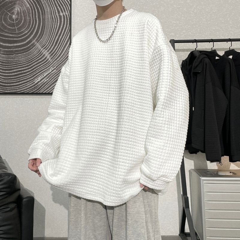 

2021 New Spring Korean Plaid Hoodie Men's Fashion Retro Casual Sweatshirt Men Streetwear Loose Hip-hop Pullover Hoodies Mens Hoody M-xl 3tue, Black