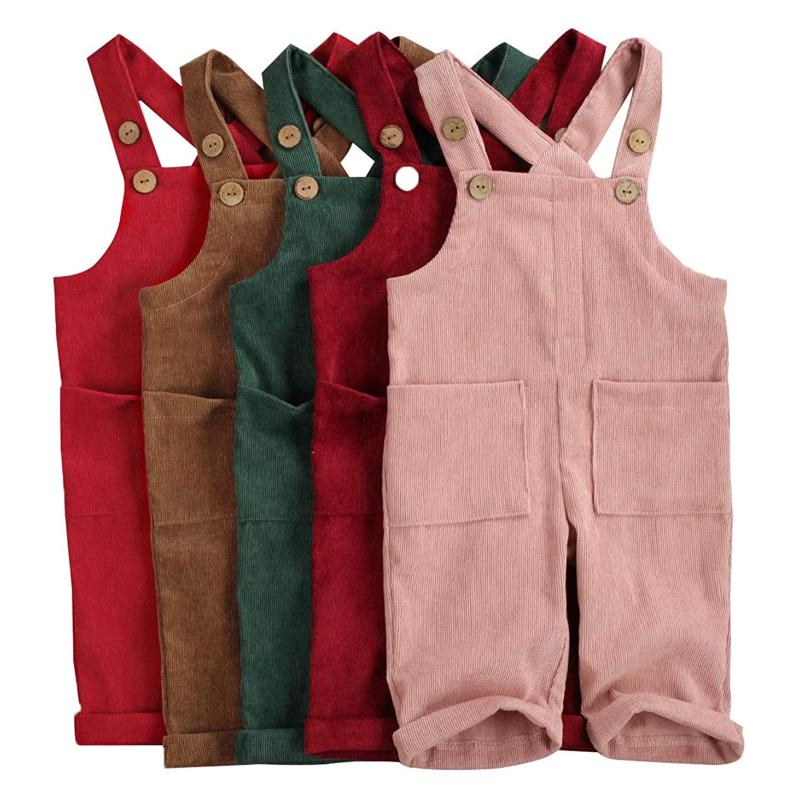 

Clothing Sets Born Toddler Kids Baby Girl Boy Suspender Pants With Pockets Romper Jumpsuit Overalls Girls' Clothes Bodysuit Rompers, White