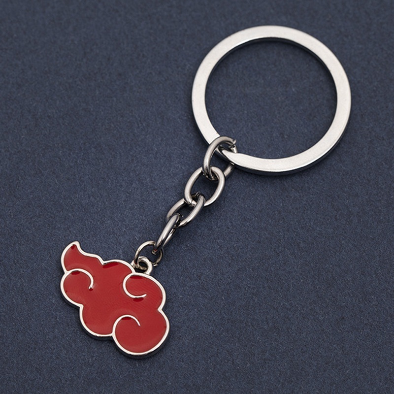 

Anime Naruto Akatsuki Red Cloud Keychain Itachi Uchiha Pendant Key Rings Car Accessories Gifts Y0306, Slivery;golden