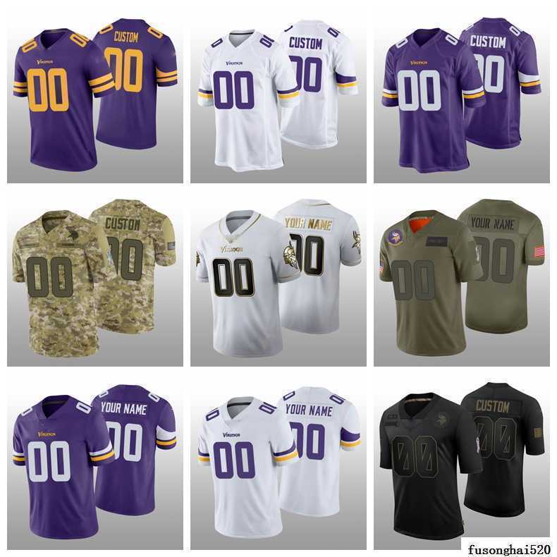 

2021 2022 Custom MinnesotaVikingsMEN Custom Purple Color Rush Limited Women Youth 100th Season Jersey S-6XL