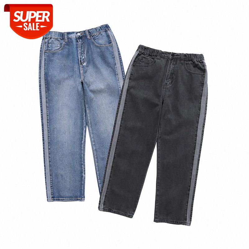 

LawFoo Men's Washed Distressed Cow Stitching Jeans Casual Pants #FW30, Black
