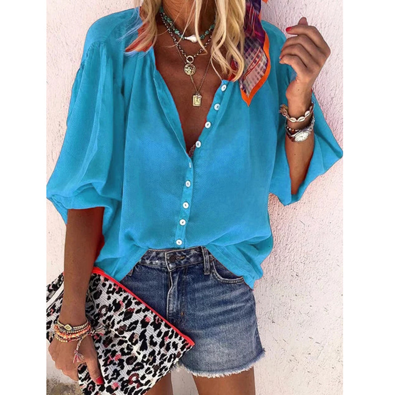 

2021 New Plus Size Tees Solid Ladies Casual Fashion Chiffon Women Blouse Shirt Clothing Womens Tops and Blouses Clothes C8k5, Yellow