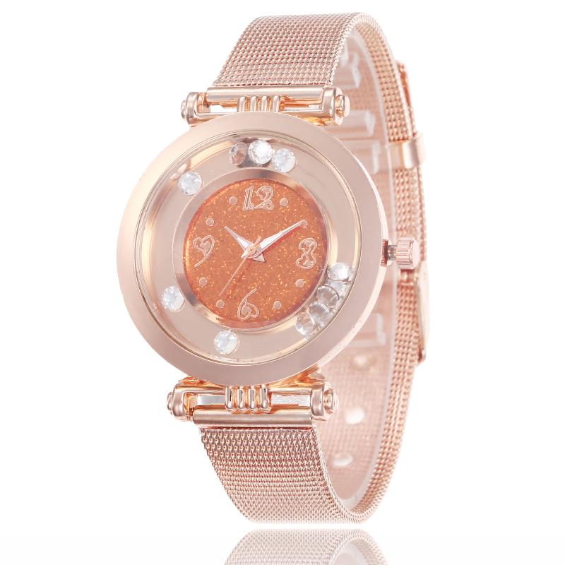 

Wristwatches Fashion 2021 Watch Women Bracelet Ladies With Stainless Steel Rhinestones High Quality Dress Wristwatch Relogio Femi