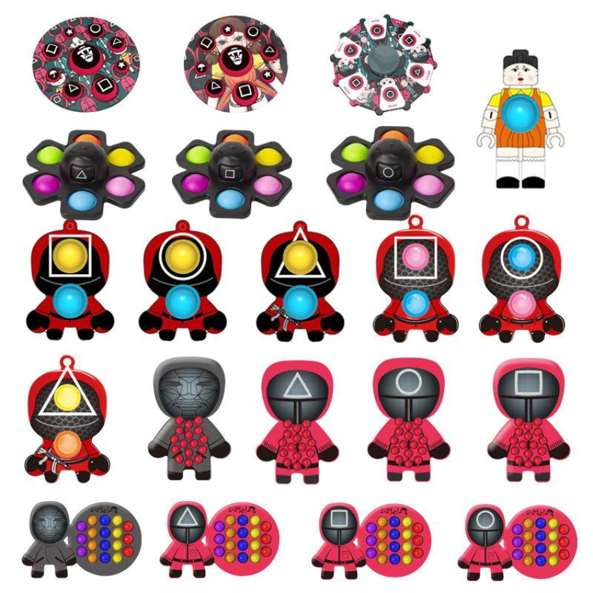 

Fidget Toys sg PARTY Silicone Push Bubble Sensory Reliever Stress for Keychain Adult Children Autism Antistress Christmas Toy