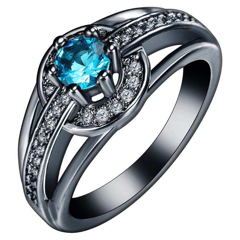 

Wedding Rings Silver Color Promise Jewelry Purple Blue Green Cubic Zircon Women Engagement