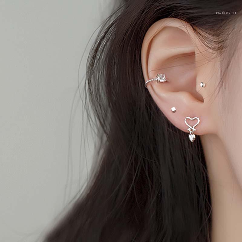 

Stud Earrings Water Drop Heart For Women Korean Fashion Simple Temperament Trend Students Girl Party Gifts Jewelry BOYULIGE, Golden;silver