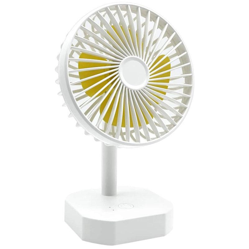 

Small Desk Fan USB Quiet Battery Powered Fan with Adjustable Head, 3 Speeds, Noiseless Portable Rechargeable Fans