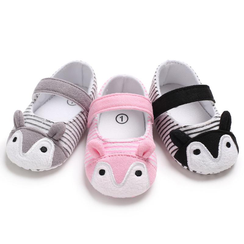 

First Walkers Prewalker Borns Spring Baby 0-18 Months Cartoon Stripe Soft Soles Toddler Shoes