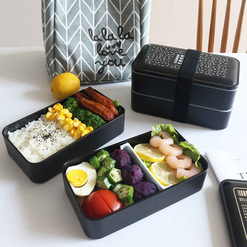

TUUTH 2000m Microwave unch Box Portabe Doube ayer Bento Box BPA Free For Kids Picnic Office Workers Schoo Dinnerware
