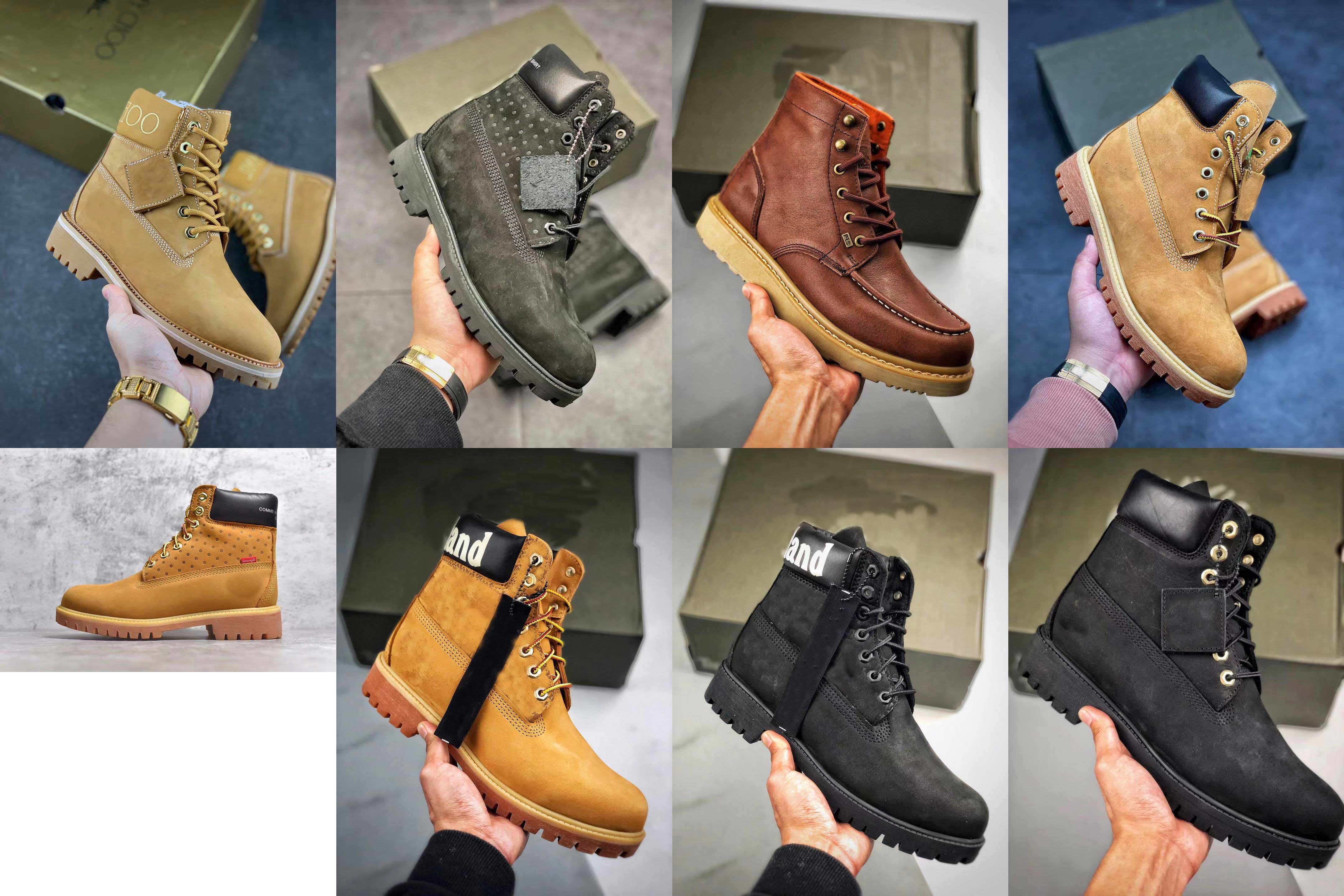 

Fashion men boots designer mens womens leather shoes top quality Ankle winter boot for cowboy yellow red blue black pink hiking work, Brown