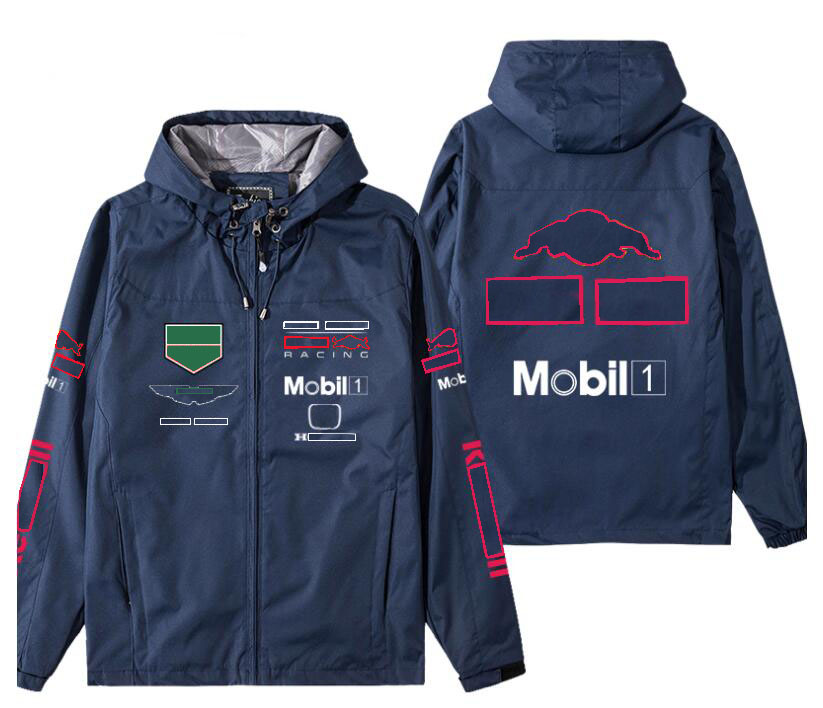 

F1 racing jacket, autumn and winter team hooded windbreaker