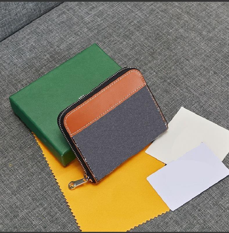 

bags 2022 Top High quality designers goyaa Zipper wallet cardholder France Paris plaid style luxurys mens women high-end with, Box