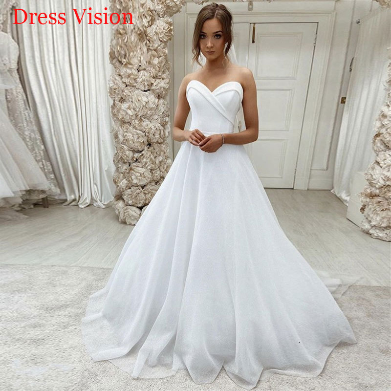 

2021 Sexy Strapless Wedding Robe Marie to Be Long Bride Gown Vestido De Novia Suknia Lubna 58h1, Ivory