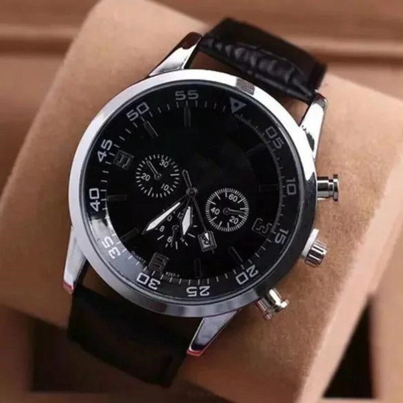 

2022 Top brand mens quartz watches low price men watch black white business man wristwach oversize dial automatic date designer male gift wristwatches montre de luxe, Gift box