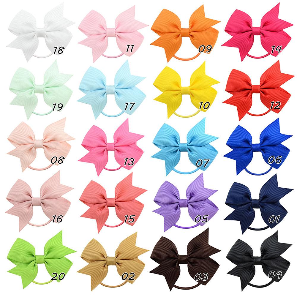 

INS  Colors Toddler Bow Hairbands Girls Toddler Kids Elastic Headband Hair Sticks Solid Ribbon Hairbows Kids Girls Hair Accessories, Slivery;white