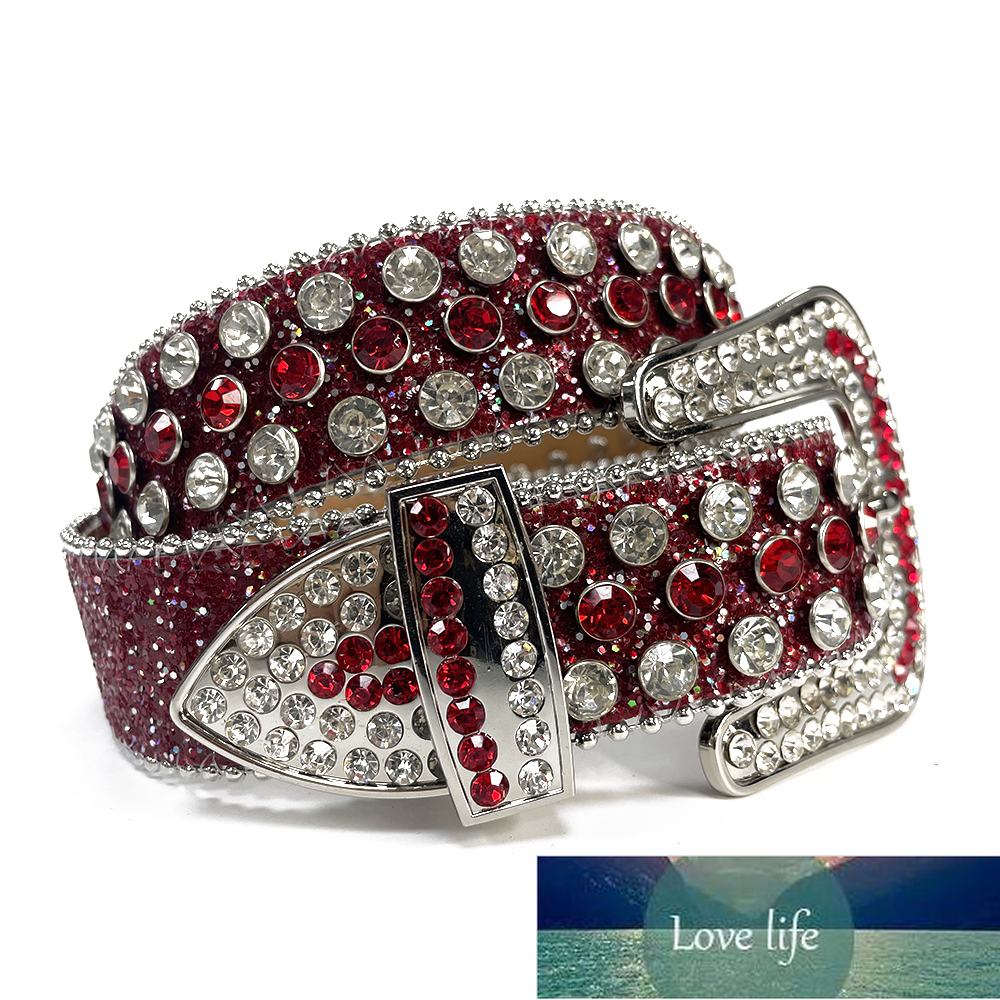 

Hot Red Western Cowgirl Rhinestones Bling Belts Strap Fashion Women Colorful Studded Fashion Belt Cinto De Strass Ceinture Femme Factory price expert design, As pic